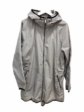 Calvin Klein Women’s Hooded Windbreaker – XL (Light Gray)